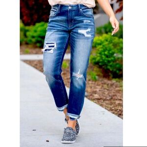 Express Distressed Skinny Jeans.